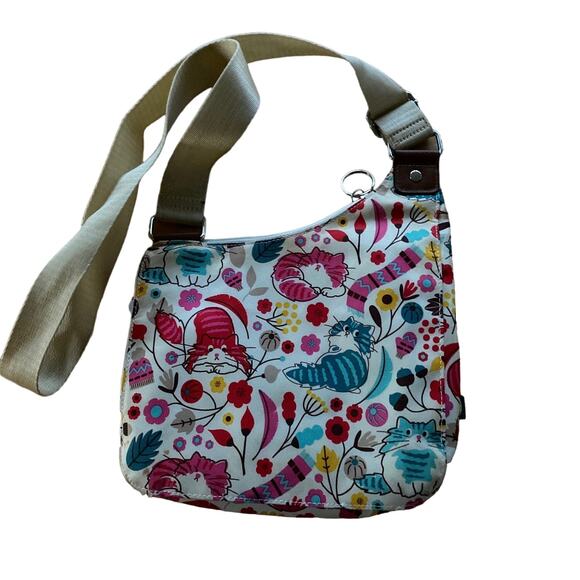 Lily Bloom Cross Body Bag Colorful Cat Pattern - Picture 6 of 6